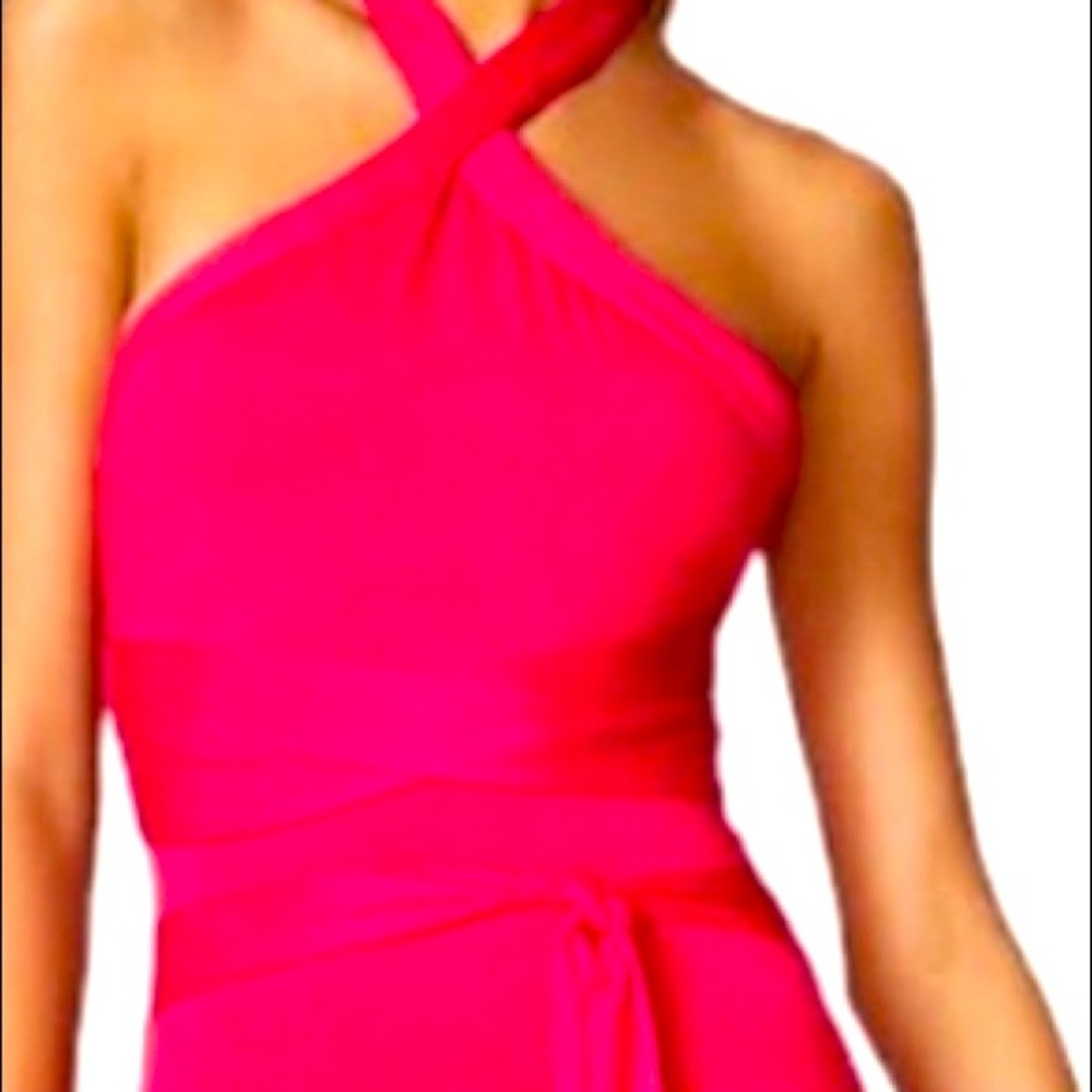 NWT Revolve X Superdown Magdalena
Halter Mini Dress in Berry Size L Large